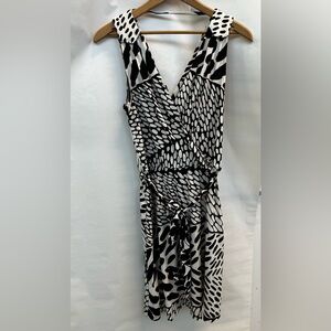 Used Black & White Pattern Dress